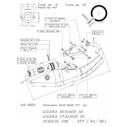 H.M.Tt Blackpiaggio Nrg 50 94-96 for PIAGGIO NRG 50 94-96 and other model Exhausts and Mufflers LEOVINCE