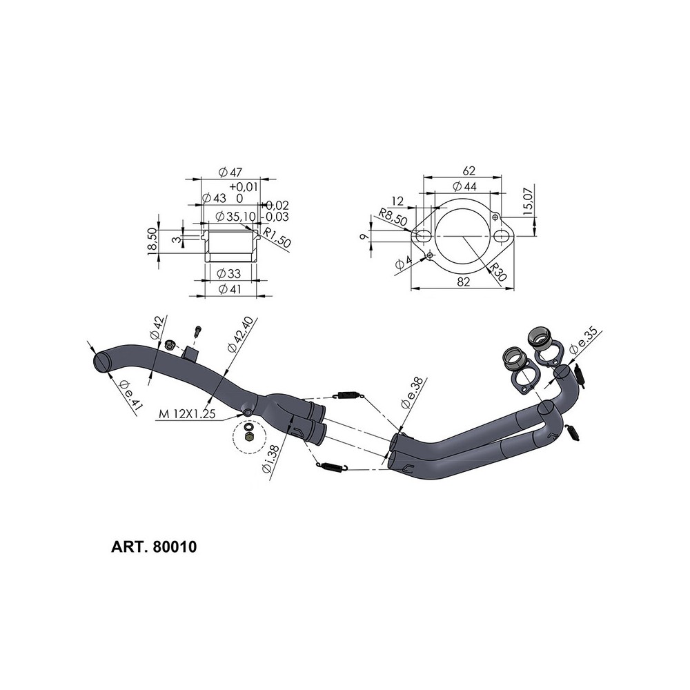 Exhaust Pipes Racing Yamahatenere 700 19- for YAMAHA Tenere 700 19- Manifolds and Fittings LEOVINCE
