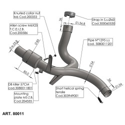 Eliminate Catalyst Ducatimultistrada 950 17-20 for DUCATI Multistrada 950 17-20 Manifolds and Fittings LEOVINCE