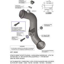 Eliminate Catalystktm Adventure 890 21- for KTM Adventure 890 21- and other model Manifolds and Fittings LEOVINCE