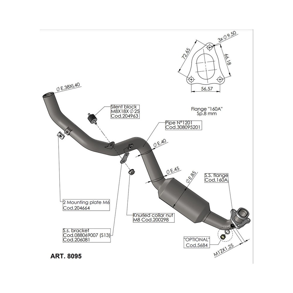 Exhaust Pipes Racing Hondax-Adv 750 17- for HONDA X-Adv 750 17- Manifolds and Fittings LEOVINCE