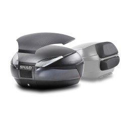 Bauletto Shad SH48 Grigio Concover Carbon + Poggia Schiena Topcases SHAD