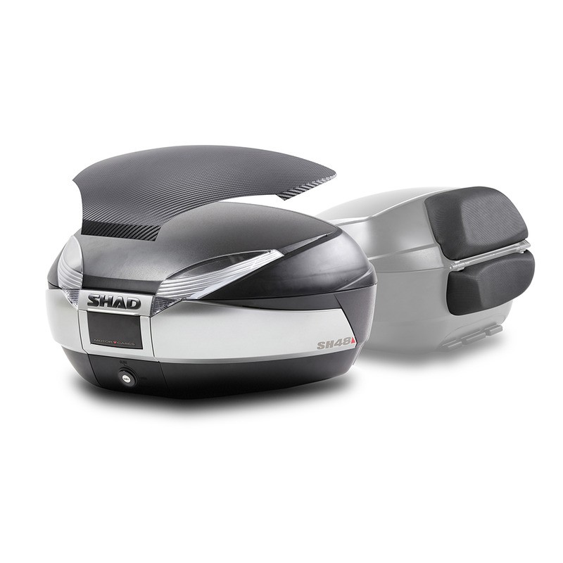 Bauletto Shad SH48 Titanio Concover Carbon + Poggia Schiena Bauletti SHAD