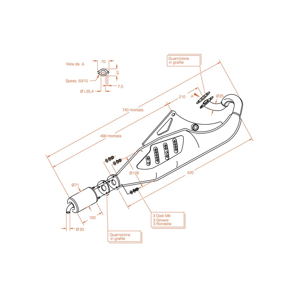 Exhaust Sitoplusaprilia Sr 50 Www 97-02 for APRILIA SR 50 WWW 97-02 and other model Exhausts and Mufflers SITO
