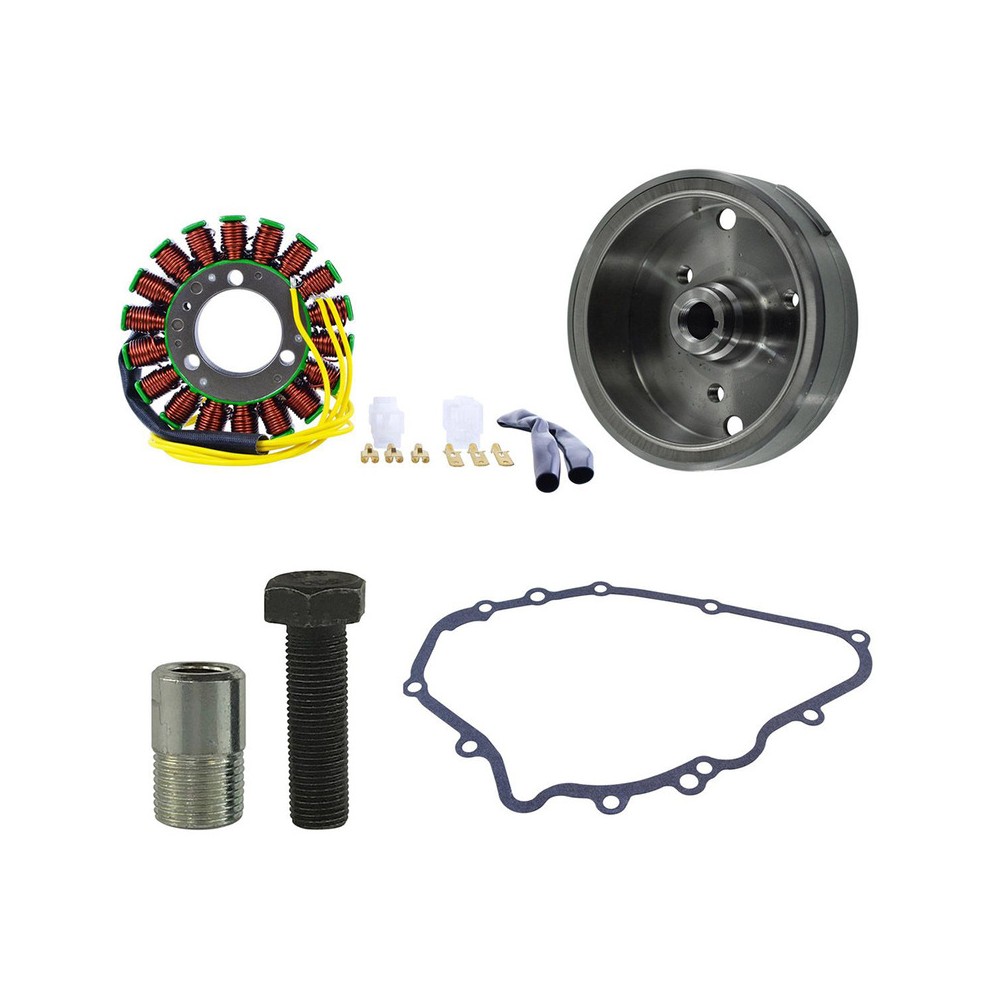 Kit Volano Formato Da Rotore,Statore E Guarnizione per KAWASAKI EN500 Vulcan 90-96 e altri modelli Volantes de inercia RM STATOR
