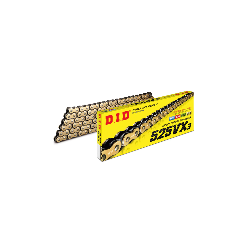 Chain Did 525 VX3 Gold Zb 116 Sprockets Did