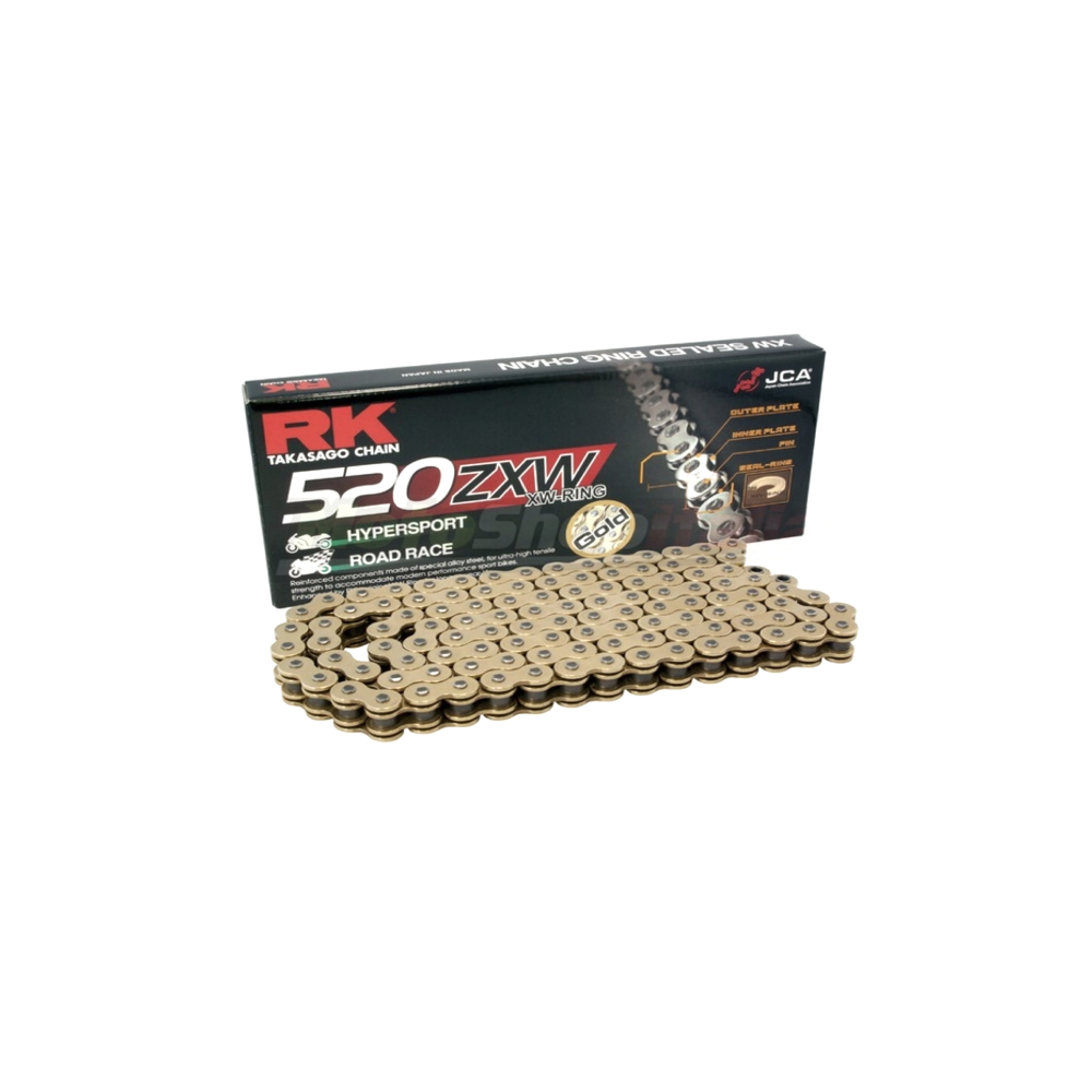 Rk Chain 520ZXW-124 Clf Gold Sprockets Rk Chain