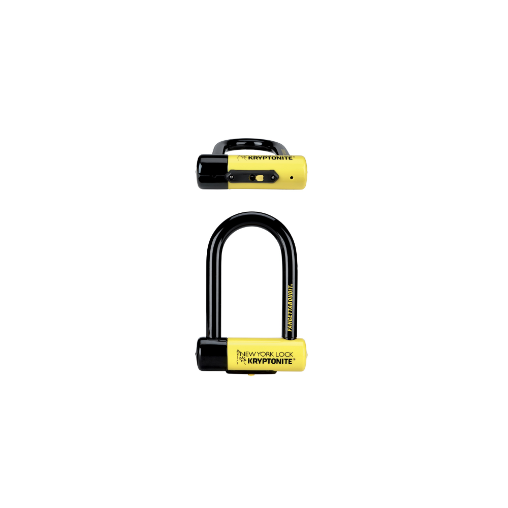 U-Lock Fahgettaboudit Mini - Black Yellow Locks and Chains Kryptonite