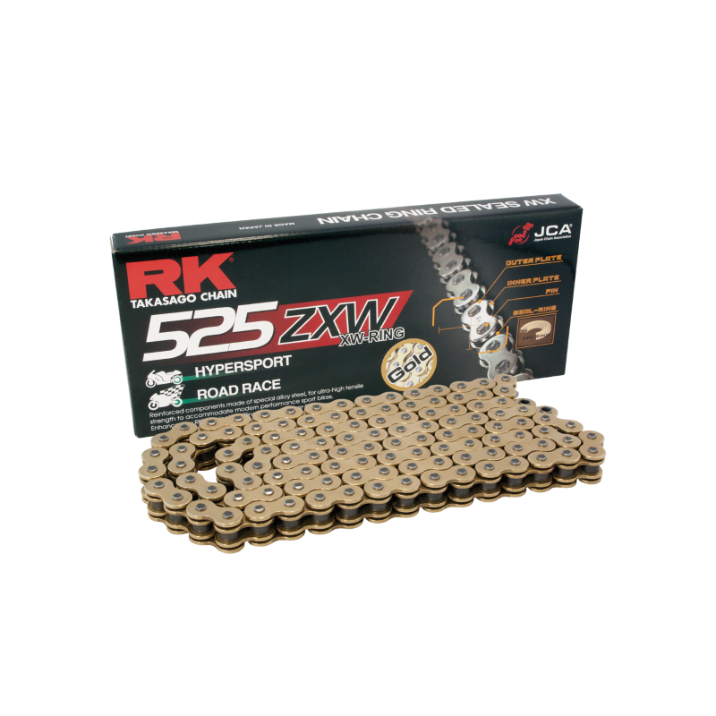 Rk Chain 525ZXW-128GOLD Clf Sprockets Rk Chain