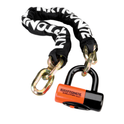 Chain New York And Lock Evolution Series 4 - 100 Cm, Black Orange Locks and Chains Kryptonite