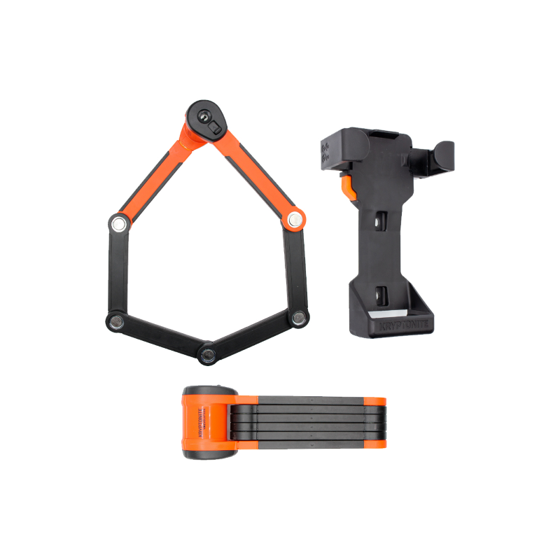 Foldable Lock Evolution 790 - Black Orange Locks and Chains Kryptonite
