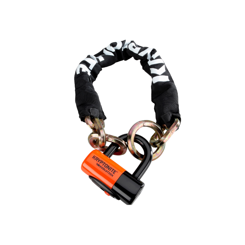 Chain New York Noose 1275 And Lock Evolution Series 4 - Black Orange Locks and Chains Kryptonite