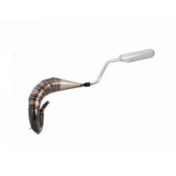 Marmitta Evok Iron Pipe Saldata Con Silenziatore Shorty In Alluminio E Inox Per Beta Rr En-Sm 50 06-11 Scarichi e Marmitte Evok