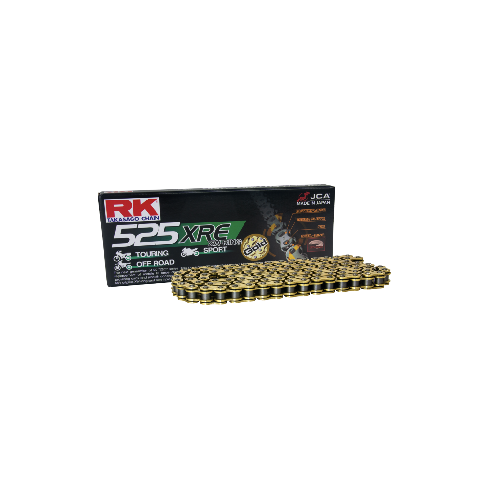 Rk Chain 525XRE-124 Clf Gold Sprockets Rk Chain
