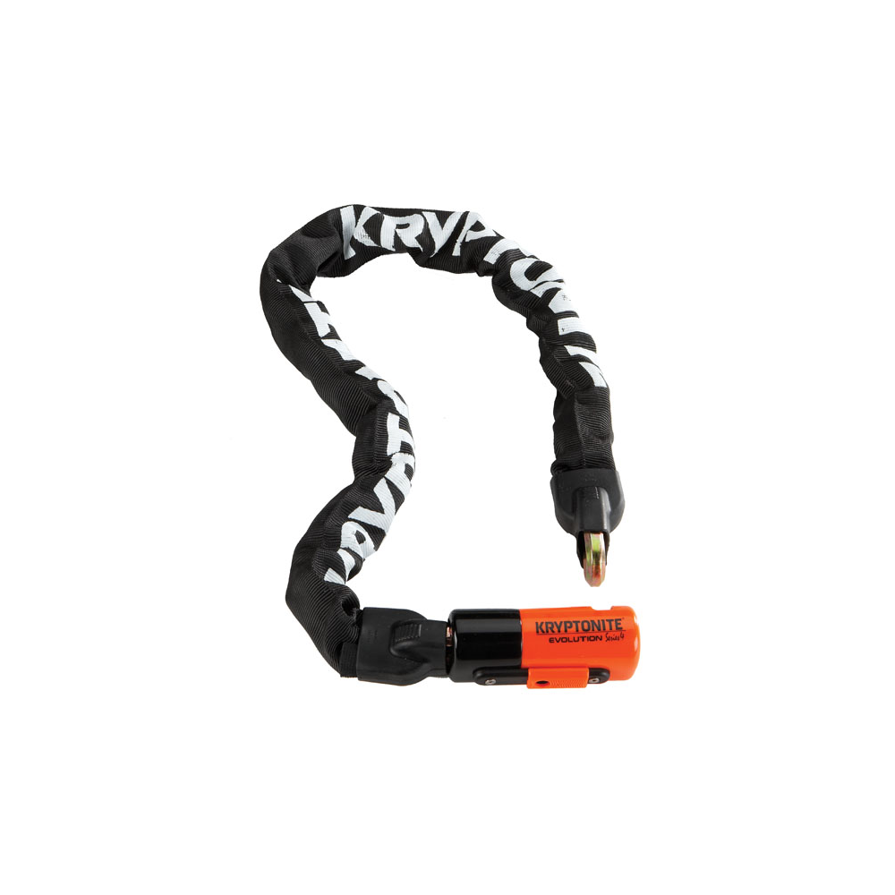 Lucchetto Catena Integrata Evolution Series 4 - 90 Cm, Nero Arancio Lucchetti e Catene Kryptonite