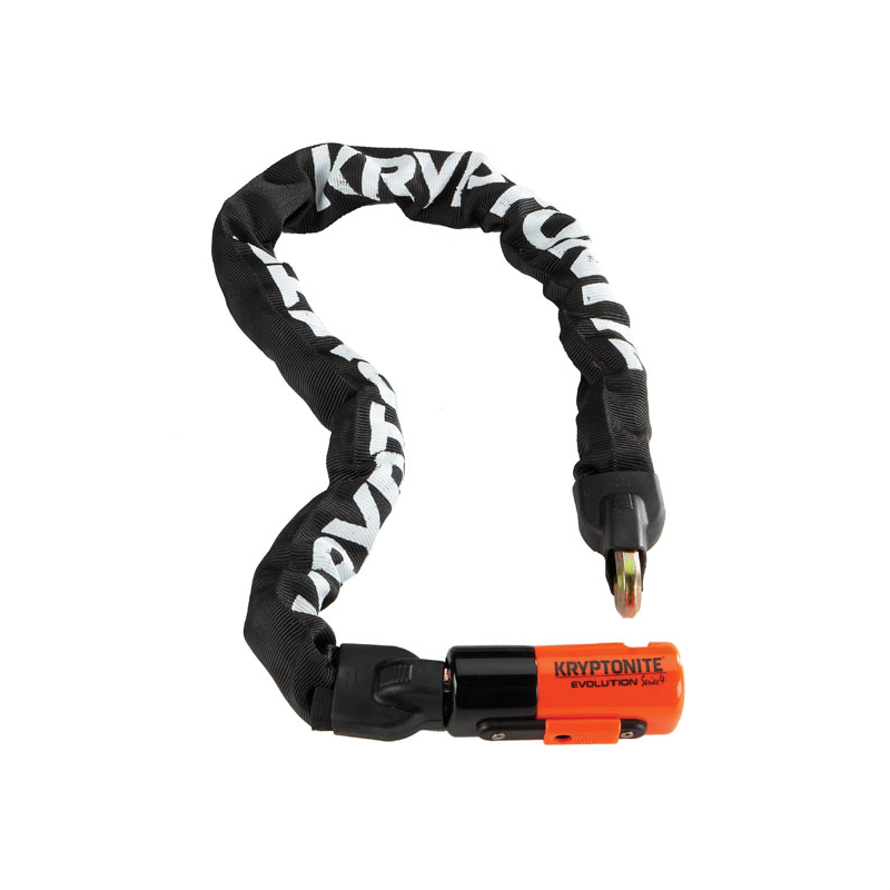 Lucchetto Catena Integrata Evolution Series 4 - 90 Cm, Nero Arancio Lucchetti e Catene Kryptonite