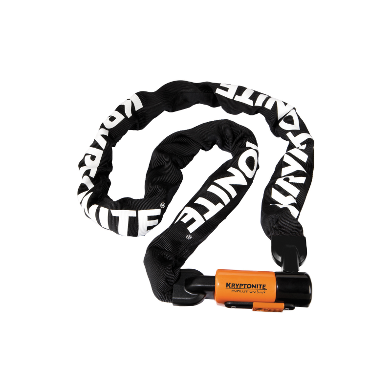 Lucchetto Catena Integrata Evolution Series 4 - 160 Cm, Nero Arancio Lucchetti e Catene Kryptonite
