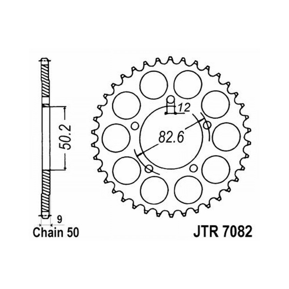 Corona Jt 7082 z48 per HARLEY DAVIDSON 883 Sportster 84-85 Corone JT