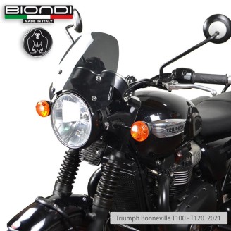 Cupolino Triumph Bonneville T100/T120 21- Sport Fume\' Scuro per TRIUMPH Bonneville T100/T120 21- Parabrezza e Cupolini BIONDI