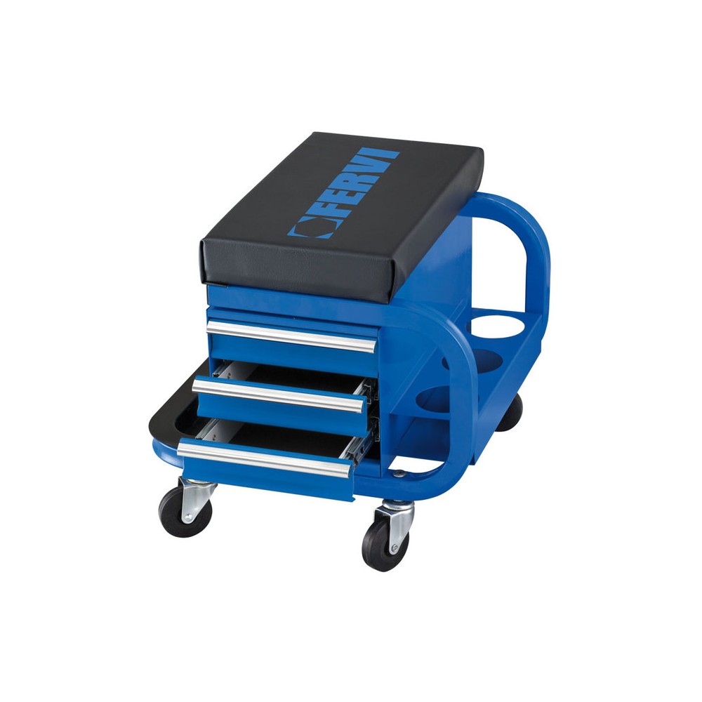 Sgabello Con 3 Cassetti Fervi Banchi e Attrezzature Fervi
