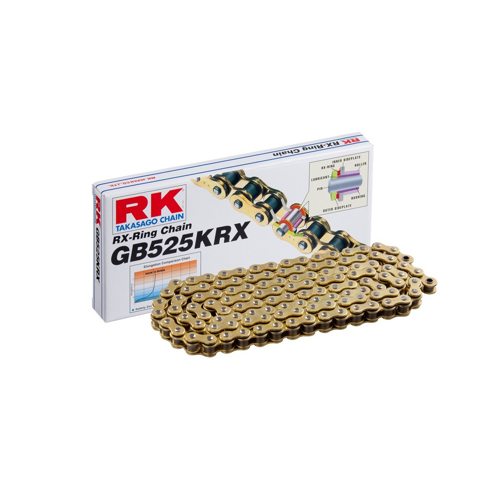 Rk Chain 525KRX Gold 124 Link Chains RK