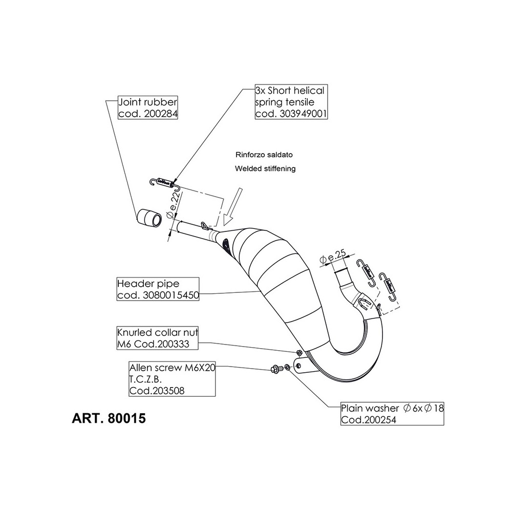 Exhaust Pipes X-Fight Fanticenduro/Motard 50 19-20 Manifolds and Fittings LEOVINCE
