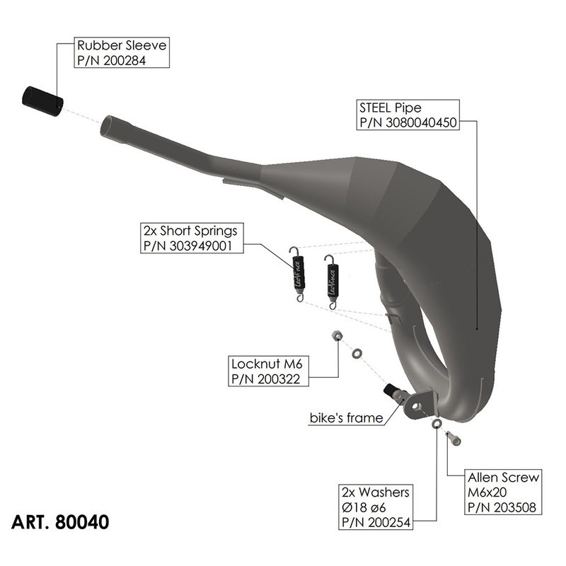 Exhaust Pipes X-Fight Fanticxe/Xm 50 21- Manifolds and Fittings LEOVINCE