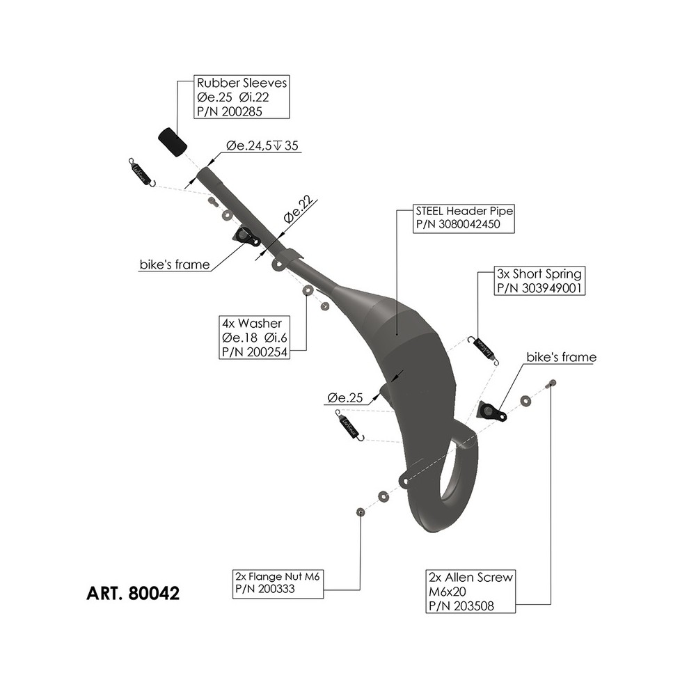 Exhaust Pipes X-Fightbeta Rr 50 Enduro/Motard 23- for BETA RR 50 Enduro/Motard 23- Manifolds and Fittings LEOVINCE