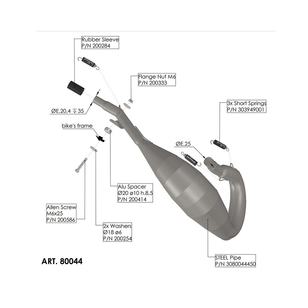 Exhaust Pipes X-Fight Shercose/Sm-R/Rs 50 21- for SHERCO SE/SM-R/RS 50 21- Manifolds and Fittings LEOVINCE