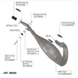 Exhaust Pipes X-Fight Shercose/Sm-R/Rs 50 21- for SHERCO SE/SM-R/RS 50 21- Manifolds and Fittings LEOVINCE