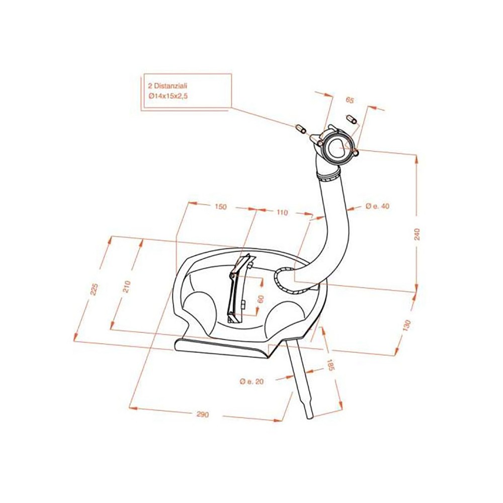 Marmitta Sitopiaggio Ape 601 per PIAGGIO Ape 6 01 Scarichi e Marmitte SITO