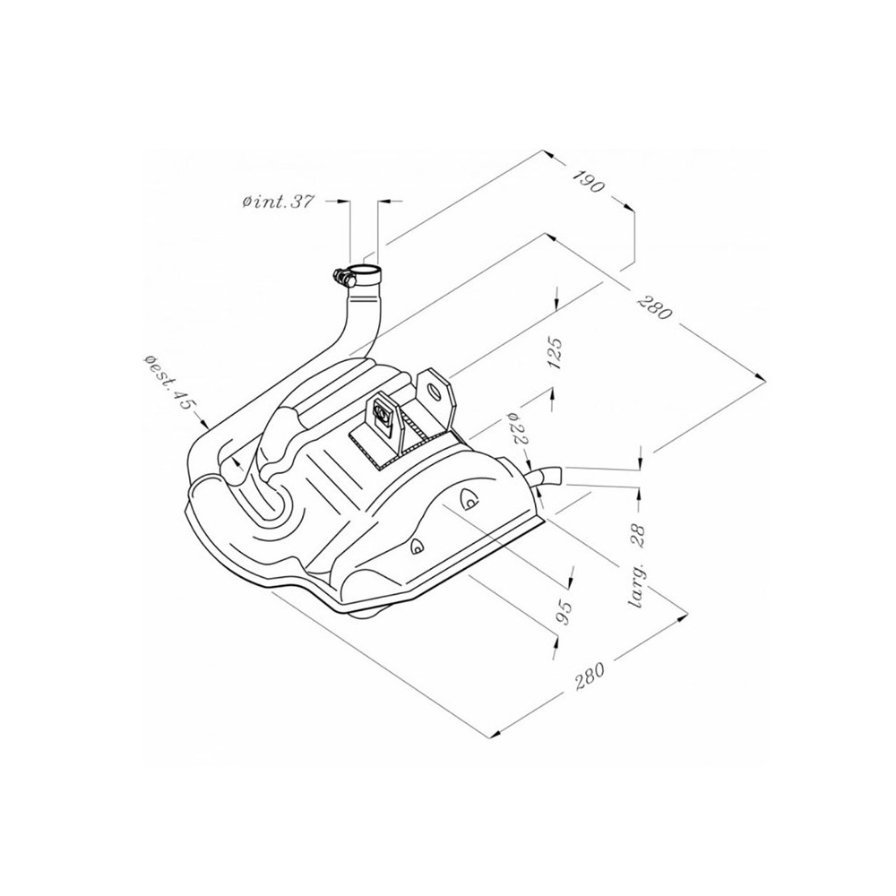 Marmitta Sitopluspiaggio Vespa Px 125/150 per PIAGGIO Vespa PX 125/1 50 nd Scarichi e Marmitte SITO