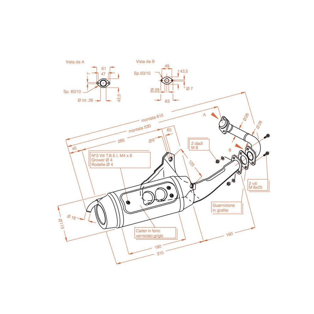Marmitta Sitoplusgilera Typhoon 50 94-01 per GILERA Typhoon/Strom 50 94-01 Escape y silenciadores SITO