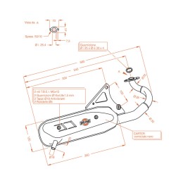 Marmitta Sitoplusmalaguti F10 50 92-99 per MALAGUTI F10 50 92-99 e altri modelli Scarichi e Marmitte SITO