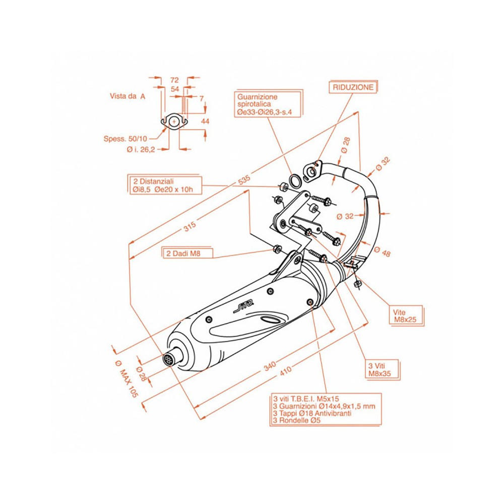 Exhaust Sitopeugeot Speedfight 50 97-99 for PEUGEOT Speedfight 50 97-99 Exhausts and Mufflers SITO