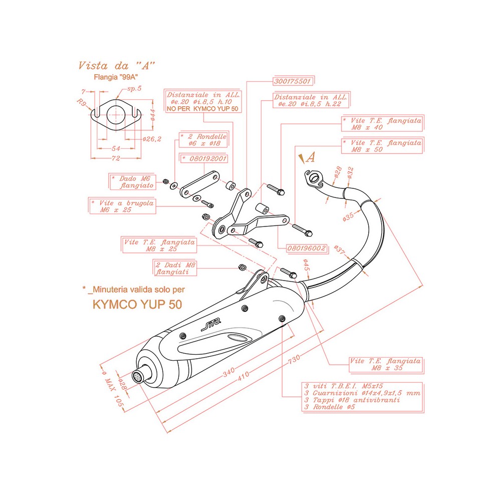 Exhaust Sitokymco Agility 50 R16 2T 10-12 for KYMCO Agility 50 R16 2T 10-12 and other model Exhausts and Mufflers SITO