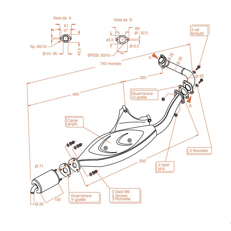 Exhaust Sitopluspiaggio Zip 50 Sp 96-04 for PIAGGIO Zip 50 SP 96-04 and other model Sitoplus SITO
