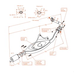 Exhaust Sitopluspiaggio Zip 50 Sp 96-04 for PIAGGIO Zip 50 SP 96-04 and other model Sitoplus SITO