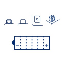 Marelli BATTERYMOB16AL-A2-Sm for DUCATI 996 99-00 and other model Batterie Moto maggiore 4Ah MAGNETI MARELLI
