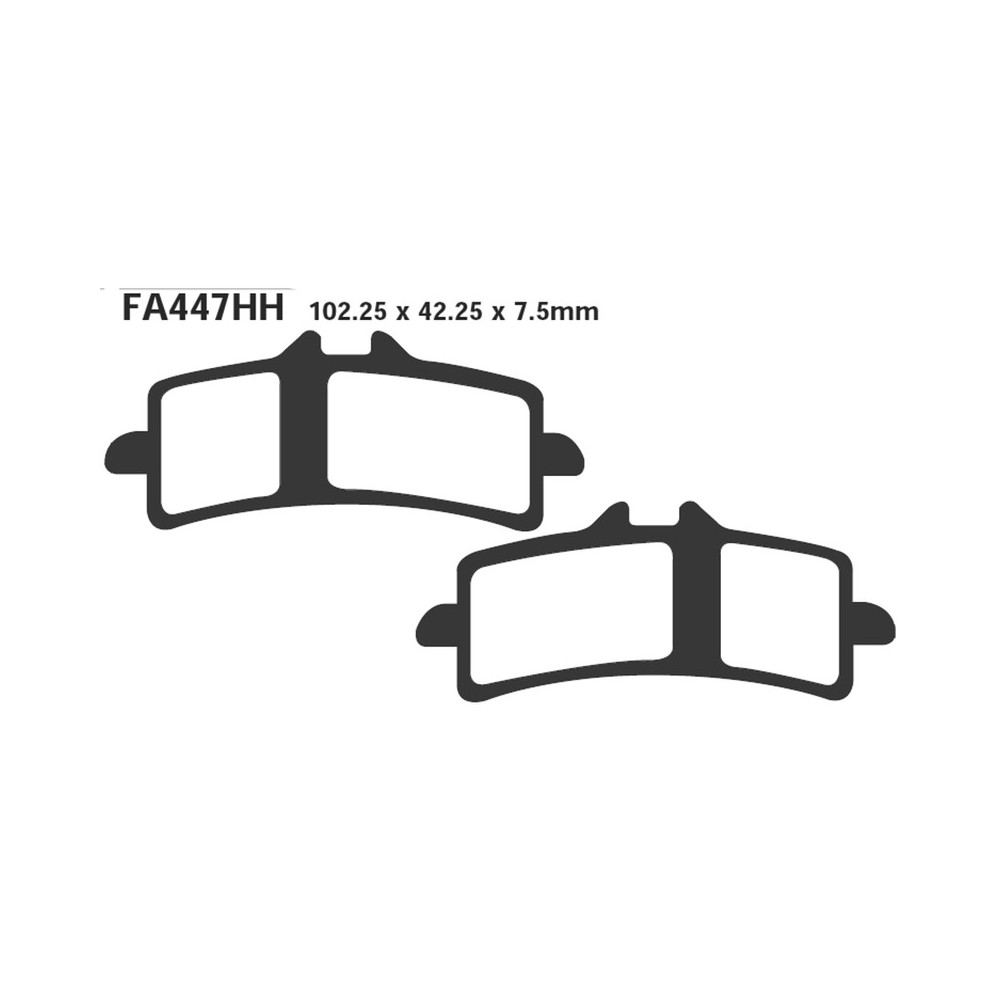 Brake Pads Gpfax Ducati 109807- Mv Agusta F4 1000 07-Front for HONDA CBR1000RR Fireblade 14-21 and other model Mescola Racing Moto EBC