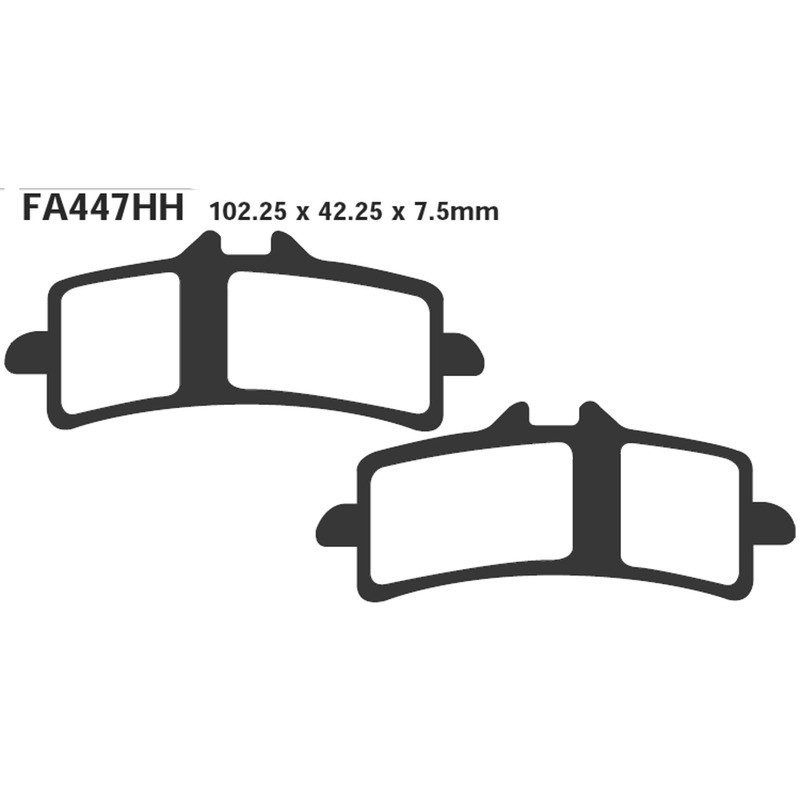 Pastiglie Gpfax Ducati 109807- Mv Agusta F4 1000 07- Ant. per HONDA CBR1000RR Fireblade 14-21 e altri modelli Mescola Racing Moto EBC