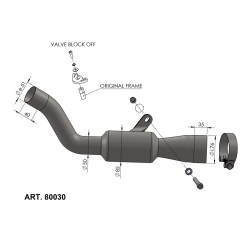 Eliminate Catalyst Kawasakikawasaki Zx-10R/Rr 21- for KAWASAKI ZX-10R/RR 21- Raccordo Elimina Catalizzatore LEOVINCE