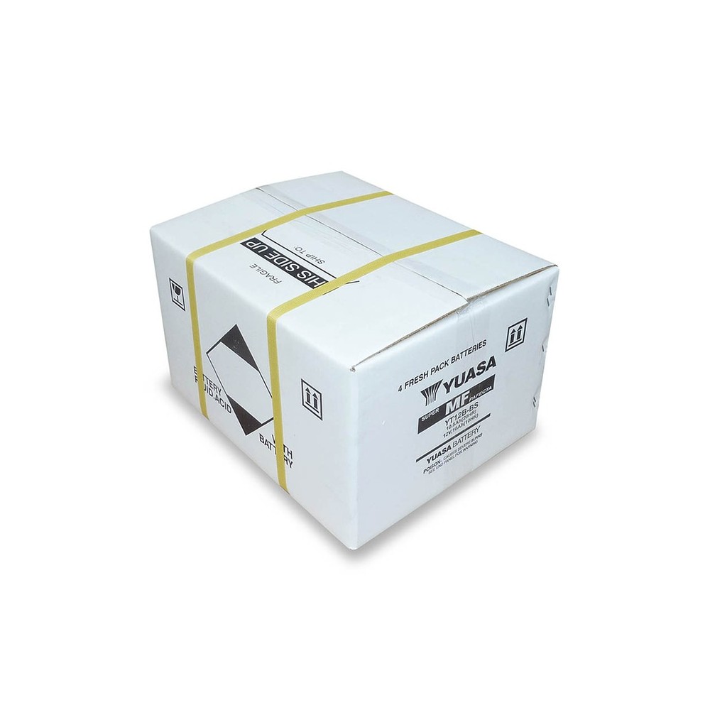 Box 4PCS Yuasa BATTERYYT12B-Bs With Acid for APRILIA Sportcity 125/200 04-06 and other model Batterie Sigillate YUASA