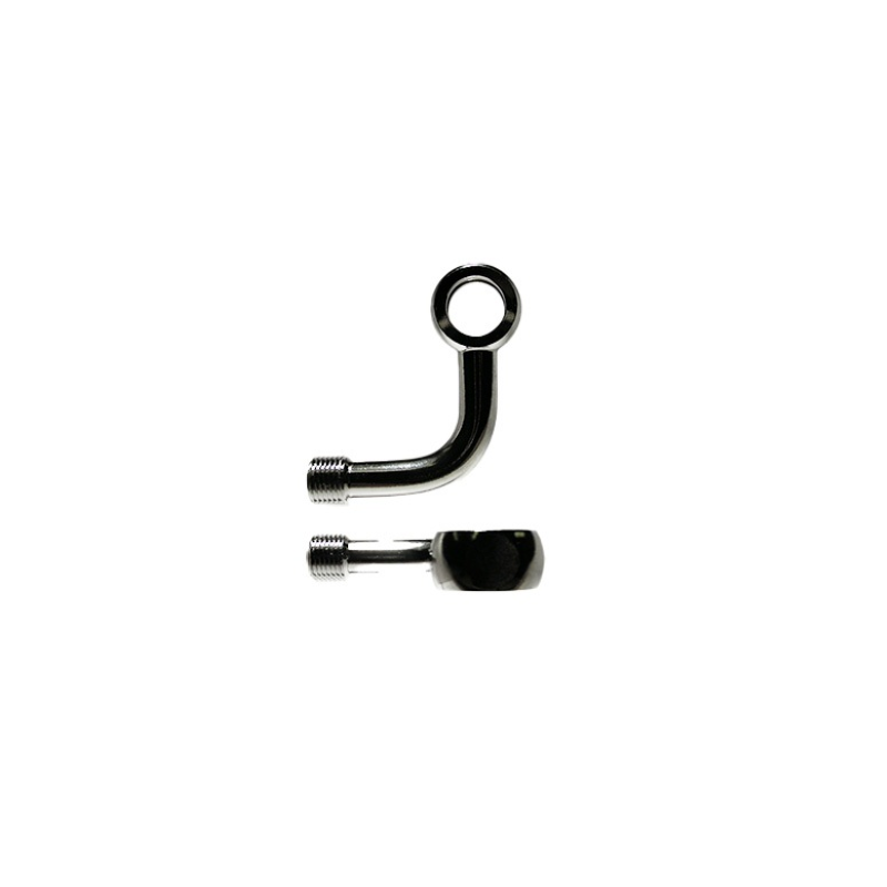 M10 90° Long Side Bend Banjo, Chrome Braided Hose Kits Evok