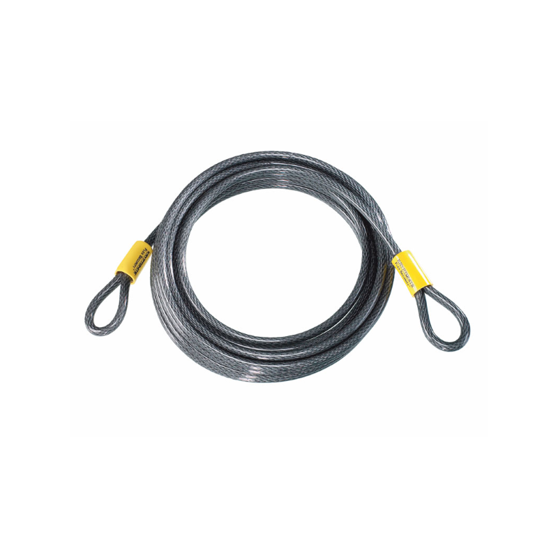Double Looped Cable Kryptoflex 3010 - Silver Yellow Locks and Chains Kryptonite