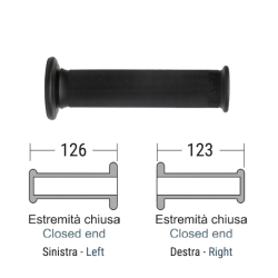 Domino Black Enduro Grips Grips Domino