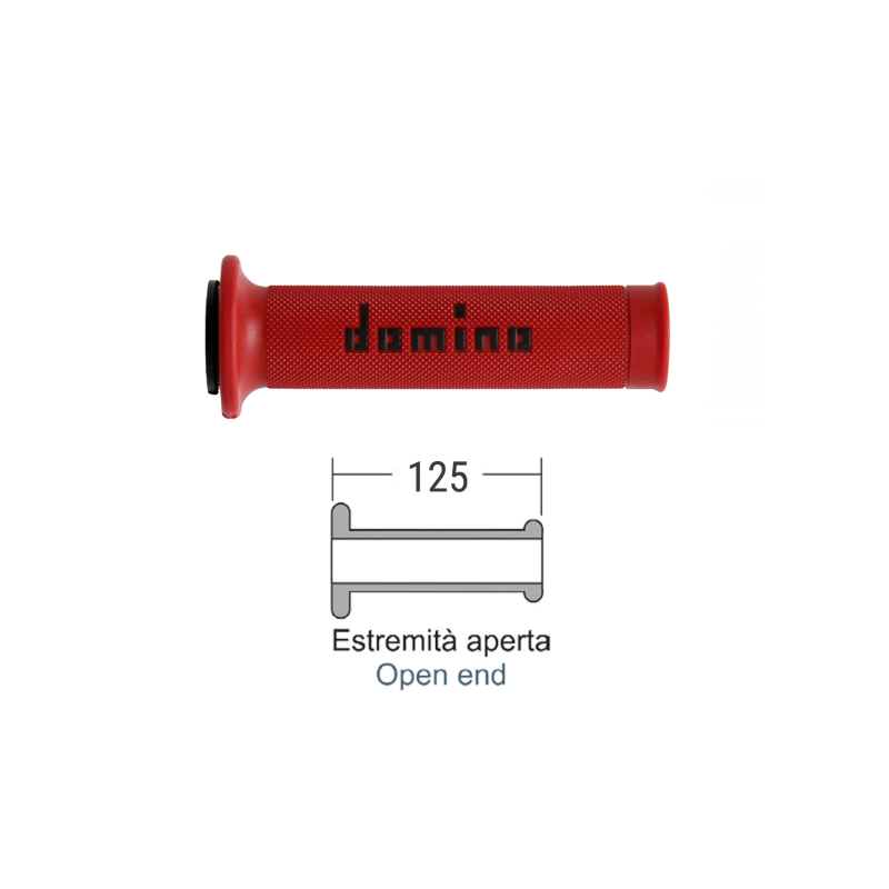 Manopole Domino Stradali Rosso/Nero Manopole Domino