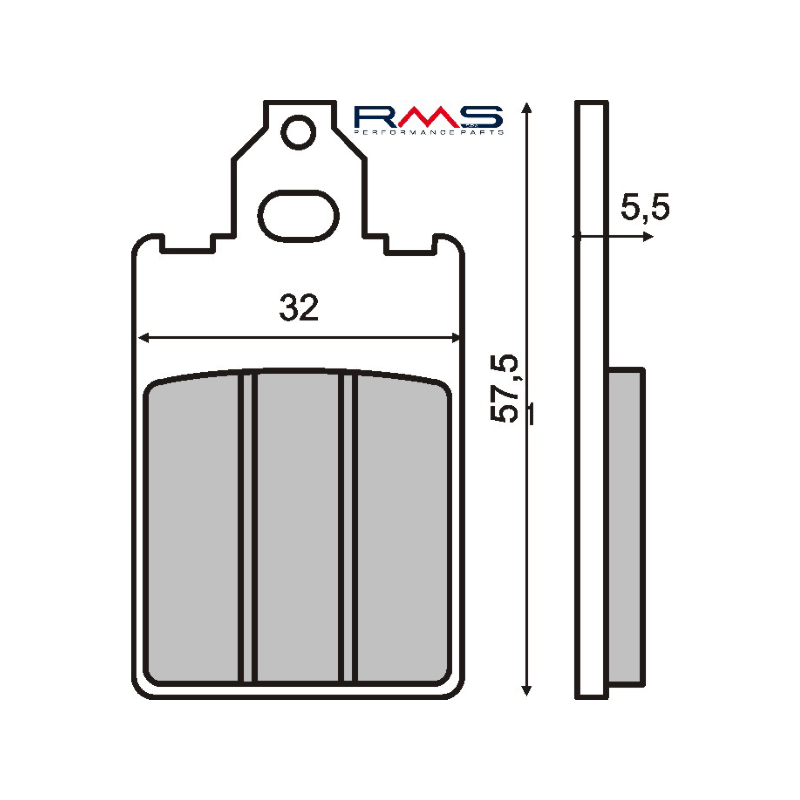  Organic Brake Pads Malaguti F12 Phantom/F15 Firefox Brake Pads RMS