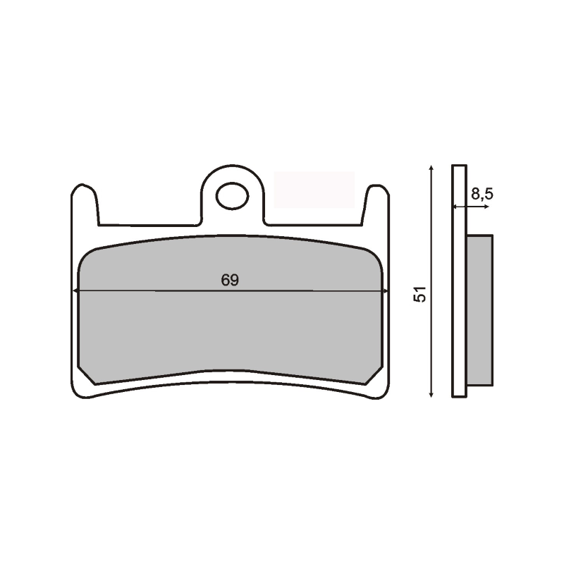 Sinter Sintered Brake Pads Yamha Mt-09 Tracer Brake Pads RMS