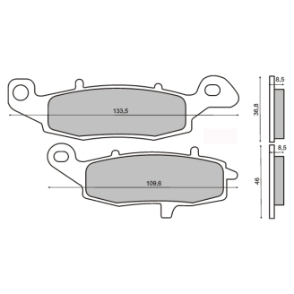  Organic Brake Pads Kawasaki Zr-7 Brake Pads RMS